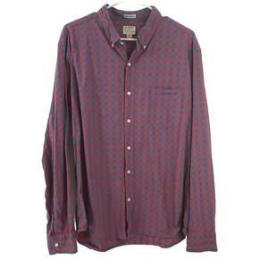 J. Crew Men’s Shirt Organic Cotton Slim Untucked Stretch Button Down Size XL